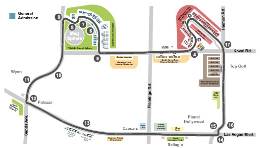 Las Vegas Strip Circuit Grand Prix Seating Chart